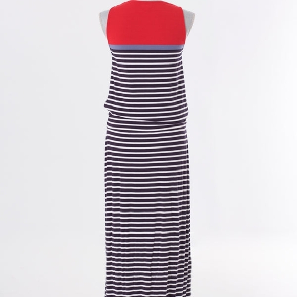 Hatley Striped Navy & White Maxi Dress – Size S #9 - Picture 2 of 6